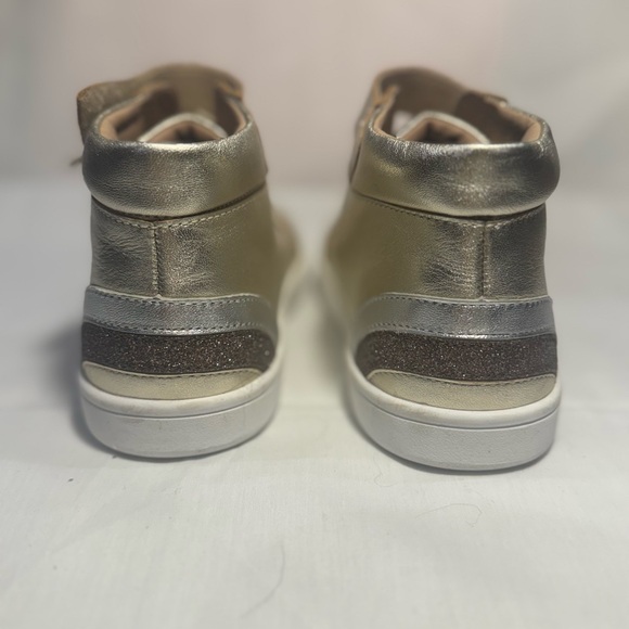 Old Soles Gold High-Top Sneakers with Metallic Finish - Picture 3 of 5